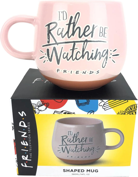 Friends I'd Rather Be Wathcing Friends Pink Mug
