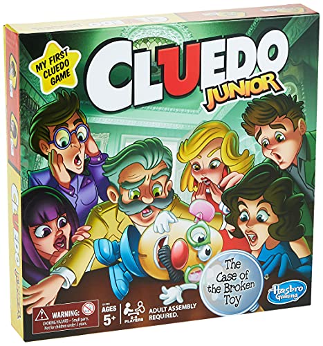 Cluedo Junior Board Game for Kids Ages 5+, Mystery Game with Classic Characters, Solve the Broken Toy Case, Family Game for 2–6 Players, Fun Halloween Activity for Families That Love Classic Games