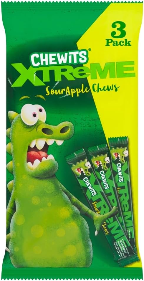 Chewits Xtreme Sour Apple 3 Pack 102g
