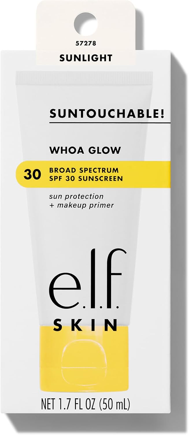 e.l.f. SKIN Suntouchable Whoa Glow SPF 30, Sunscreen & Makeup Primer