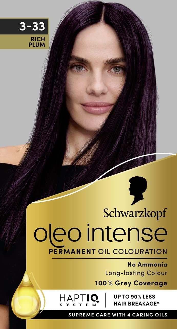 Schwarzkopf Oleo Intense Permanent Oil Colour 3-33 Rich Plum Hair Dye
