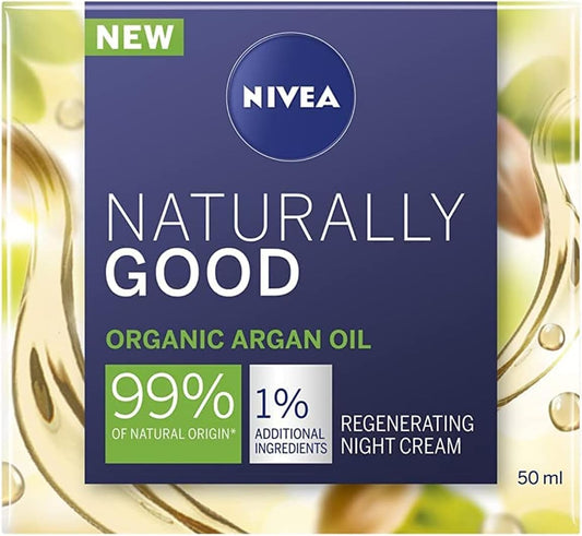 Nivea Pure & Natural Regenerating Night Cream, 50ml