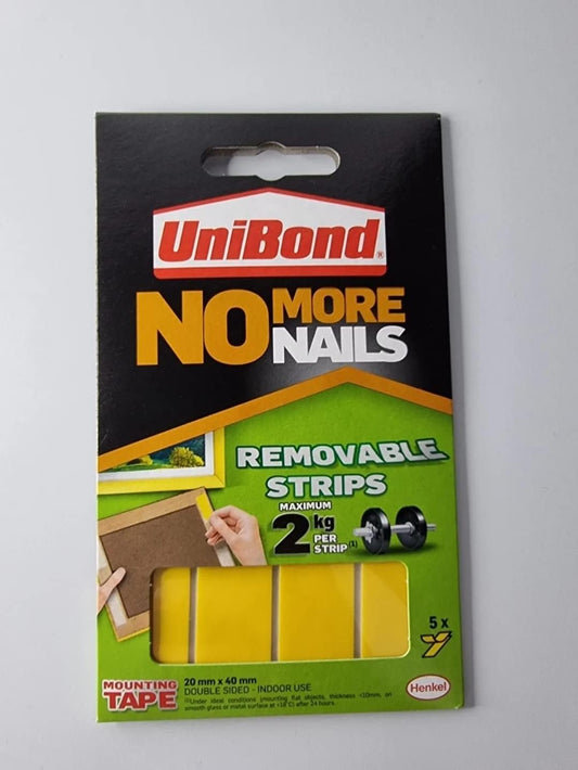 Unibond No More Nails Removable Strip (Pack of 5 Strips)