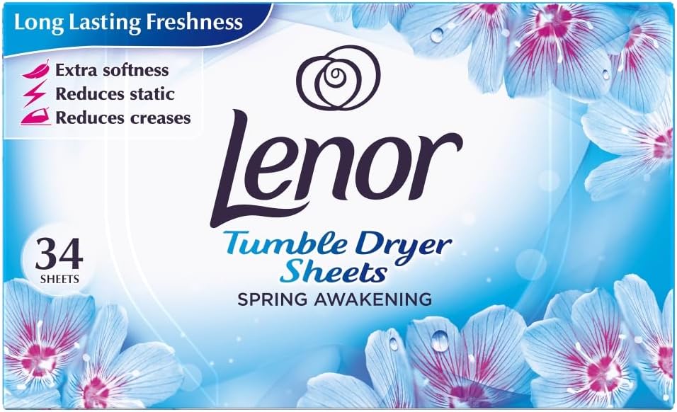 Lenor Fabric Tumble Dryer Sheets Spring Awakening - Pack of 34