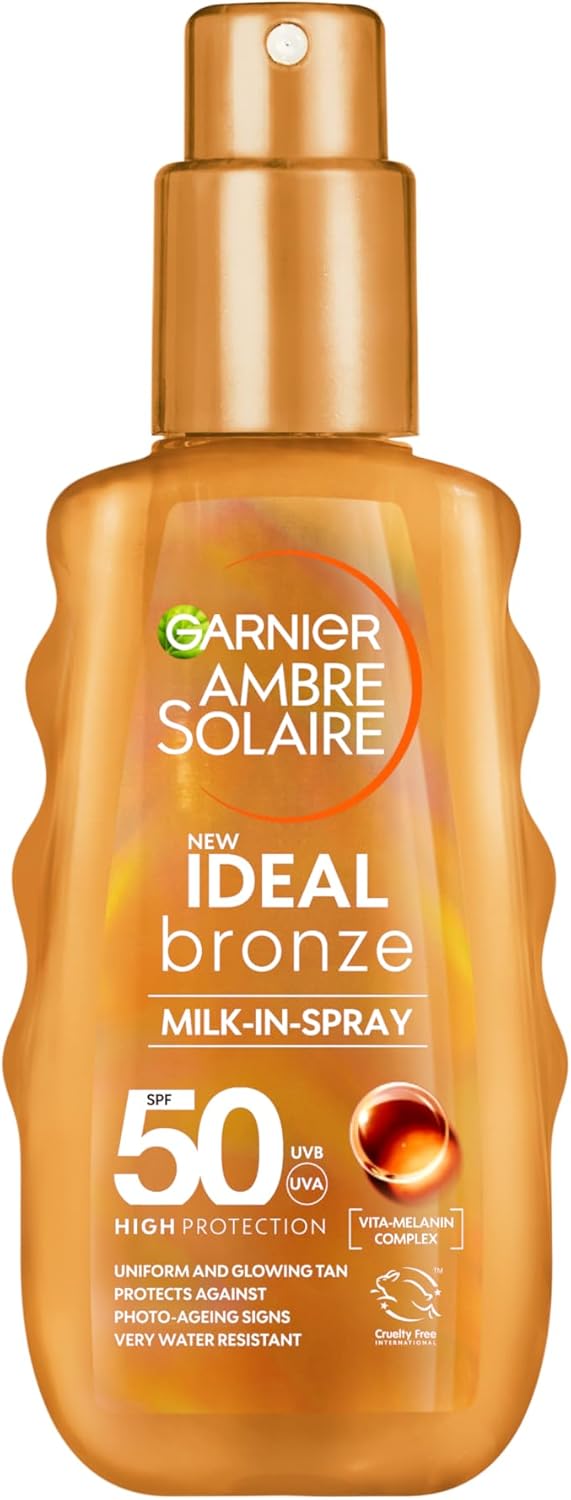 Garnier Ambre Solaire Ideal Bronze Milk-In Tanning Spray SPF50 150ml