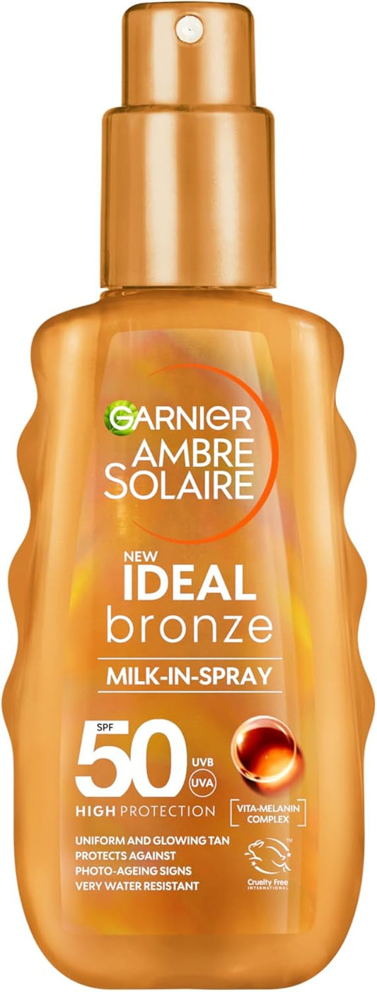 Garnier Ambre Solaire Ideal Bronze Milk-In Tanning Spray SPF50 150ml