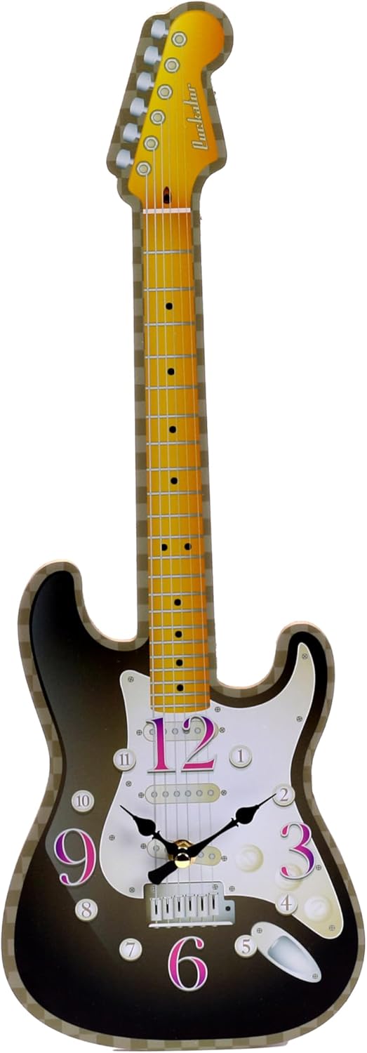 Guitar Shaped Wall Clock