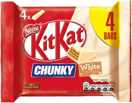 Kitkat Chunky White Chocolate Bar, 160 g, Pack of 4