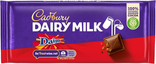 Cadbury Dairy Milk with Daim Chocolate Bar, 120 g