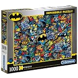 Clementoni - 39575 - Impossible Puzzle - Batman - 1000 pieces - Made in Italy, jigsaw puzzle for adult