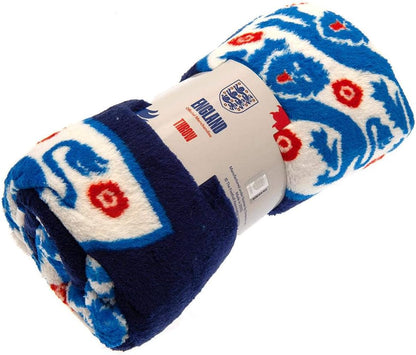 England Crest Fleece Blanket Navy
