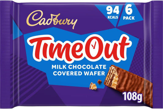 Cadbury Timeout Milk Chocolate Wafer 6x18g