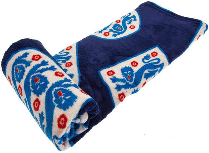 England Crest Fleece Blanket Navy