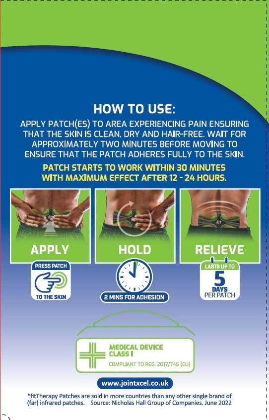 Flexi-Pack - Non-Medicated Heat-Free Pain Relief Patches - Up to 5 Days Supply
