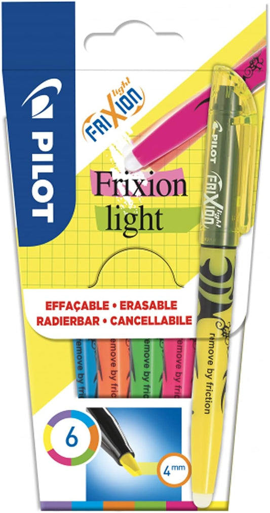 Pilot Frixion Light Erasable Highlighter Pens 6PK