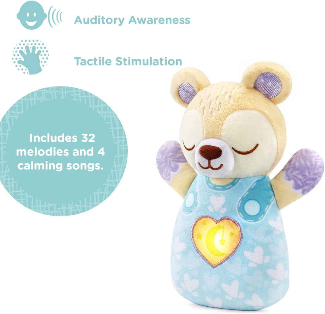 VTech Baby Soothing Sounds Bear, Baby Sensory Toy with Music, Lights, Songs
