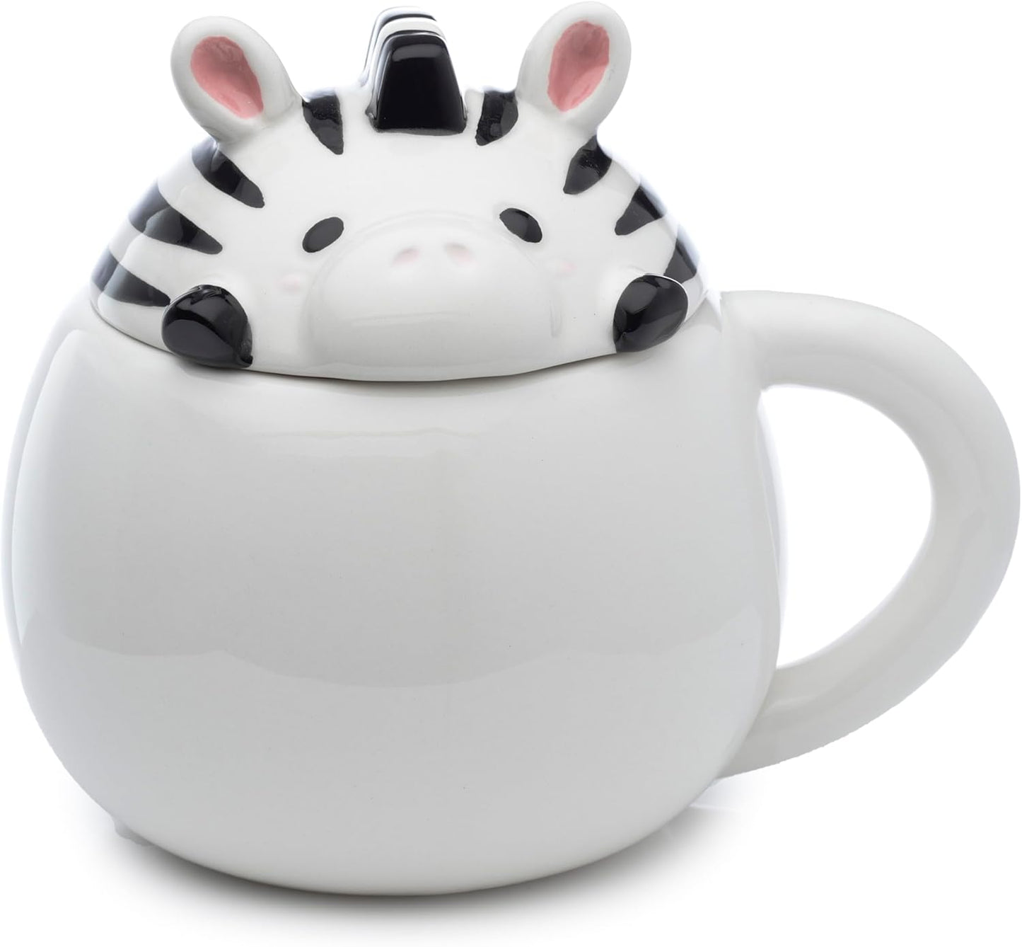 Adoramals Zebra Peeping Lid Ceramic Animal Mug