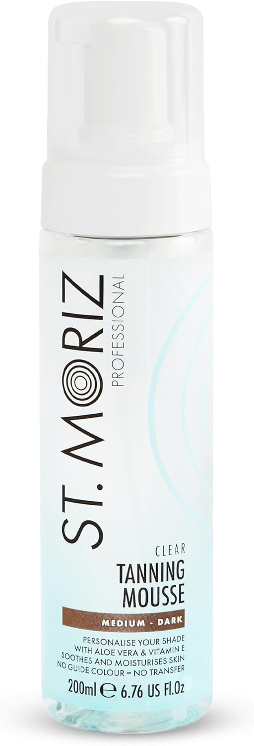 St Moriz Professional Instant Clear Tanning Mousse in Medium to Dark 200ML