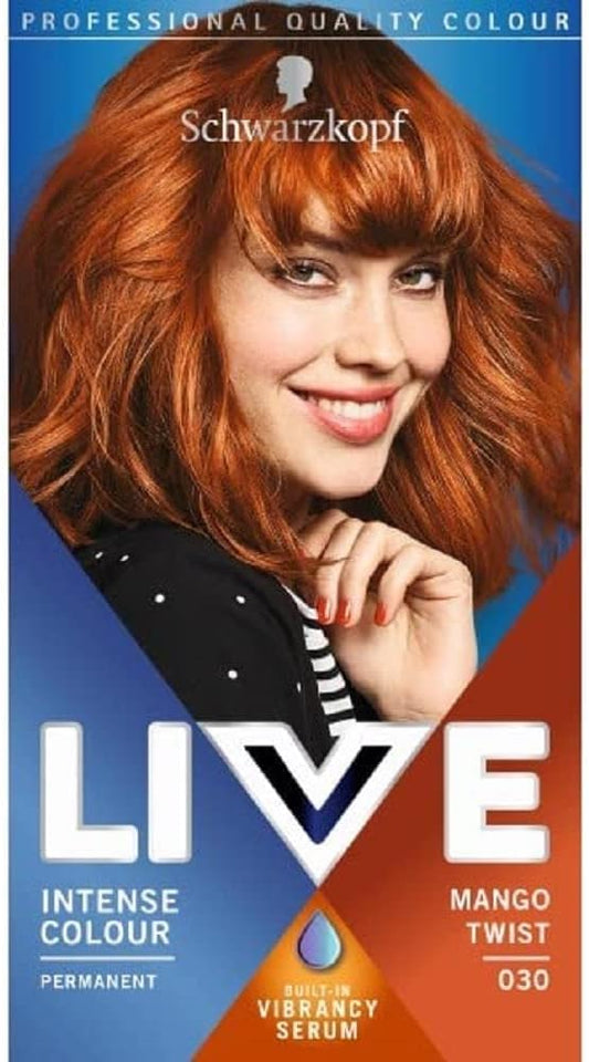 Schwarzkopf LIVE Intense Colour, Long Lasting Permanent Hair Dye Mango Twist 030