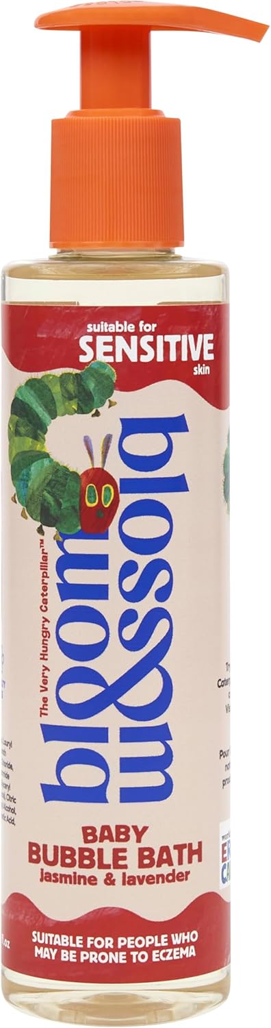 Bloom & Blossom - Baby Bubble Bath 200ml - The Very Hungry Caterpillar - Suitable from Newborn - Sensitive Skin - Bedtime Bath - Jasmine and Lavender - Vegan