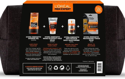 L'Oreal Men Expert Hydra Energetic Fully Charged Washbag Gift Set