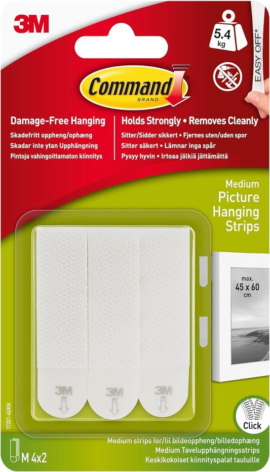Command Medium White Picture Hanging Strips