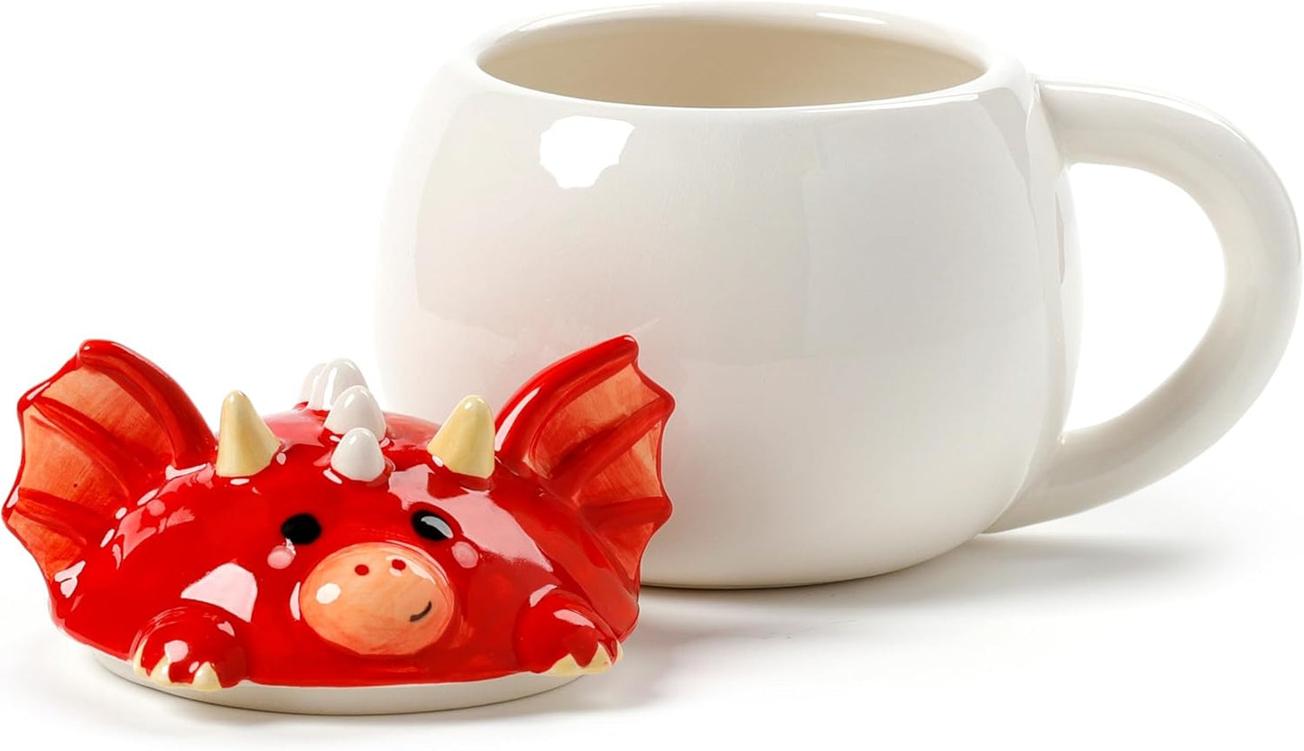 Welsh Dragon Peeping Lid Ceramic Mug