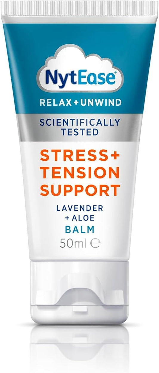 NytEase Balm 50ml - Stress and Tension Support - Formulated with a Fragrance Blend of Passionflower, Lavender, Aloe and Lotus Flower Plant Extract - Massage into Pulse Points, Neck, Shoulders and Hand