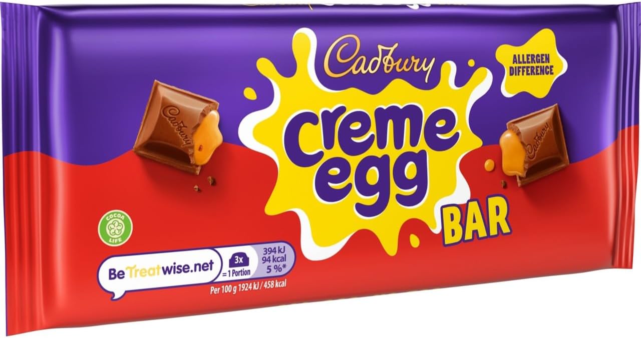 Cadbury Crème Egg Milk Chocolate Bar 123g