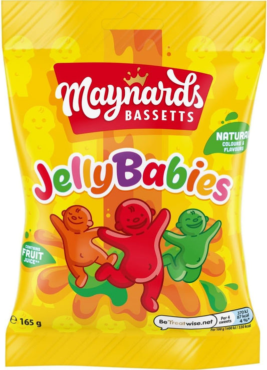 Maynards Bassetts Jelly Babies, Fruity & Chewy Classic Sweets 165g