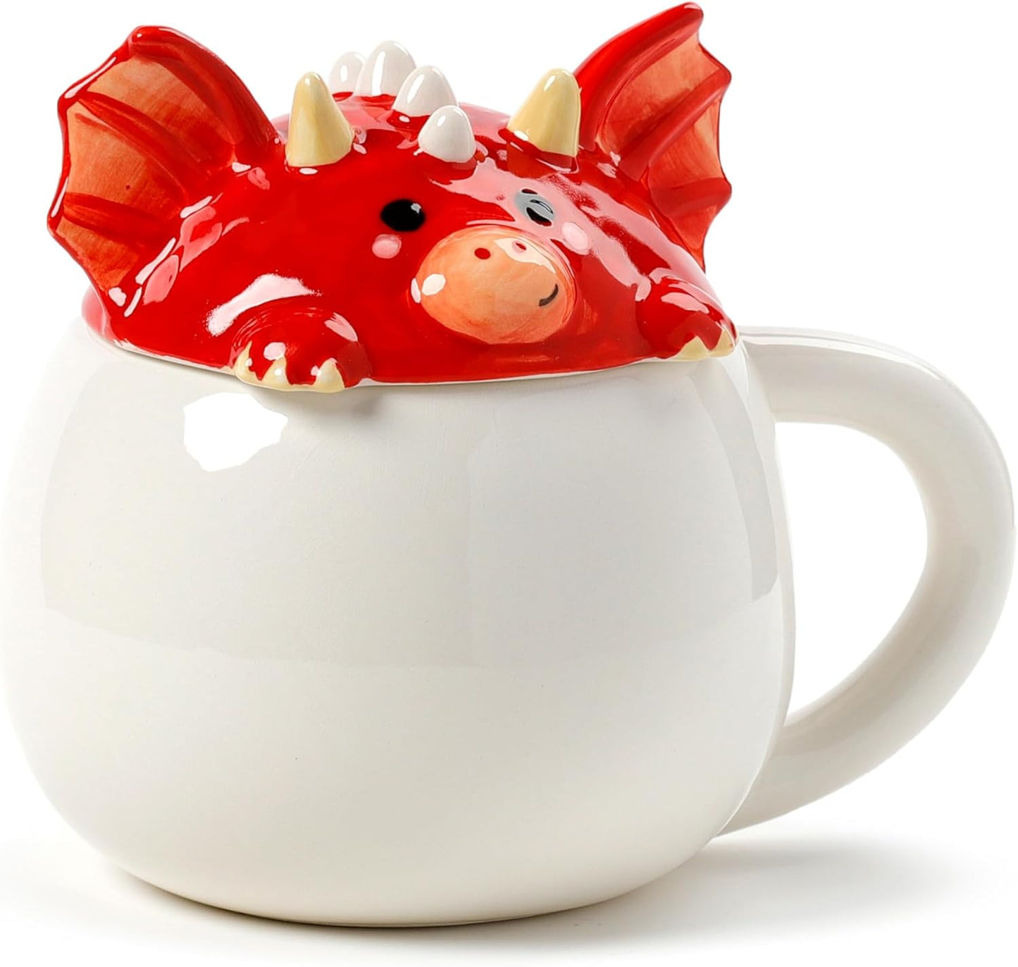 Welsh Dragon Peeping Lid Ceramic Mug