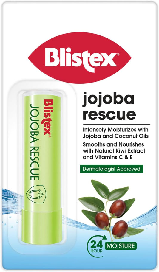 Blistex Jojoba Rescue Lip Balm, Helps Moisturise and Hydrate Lips, with Jojoba Oil, Multipack 3.7g