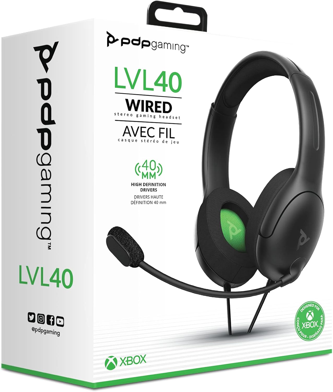 PDP Gaming LVL40 Stereo Headset with Mic for Xbox