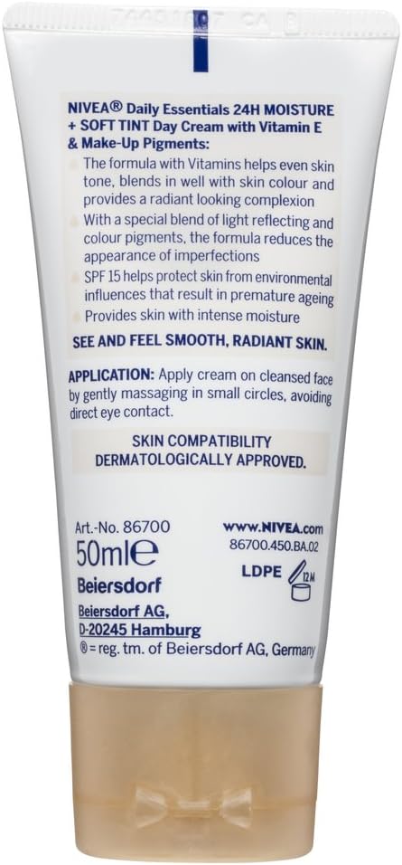 Nivea Daily Essentials Tinted Moisturising Day Cream Natural SPF 15 50 ml