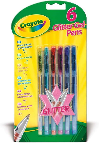 CRAYOLA Glitter Gel Pens - Assorted Colours (Pack of 6)