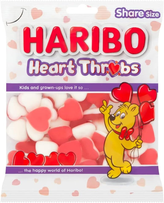 Haribo Heart Throbs Sweets Sharing Bag 160g