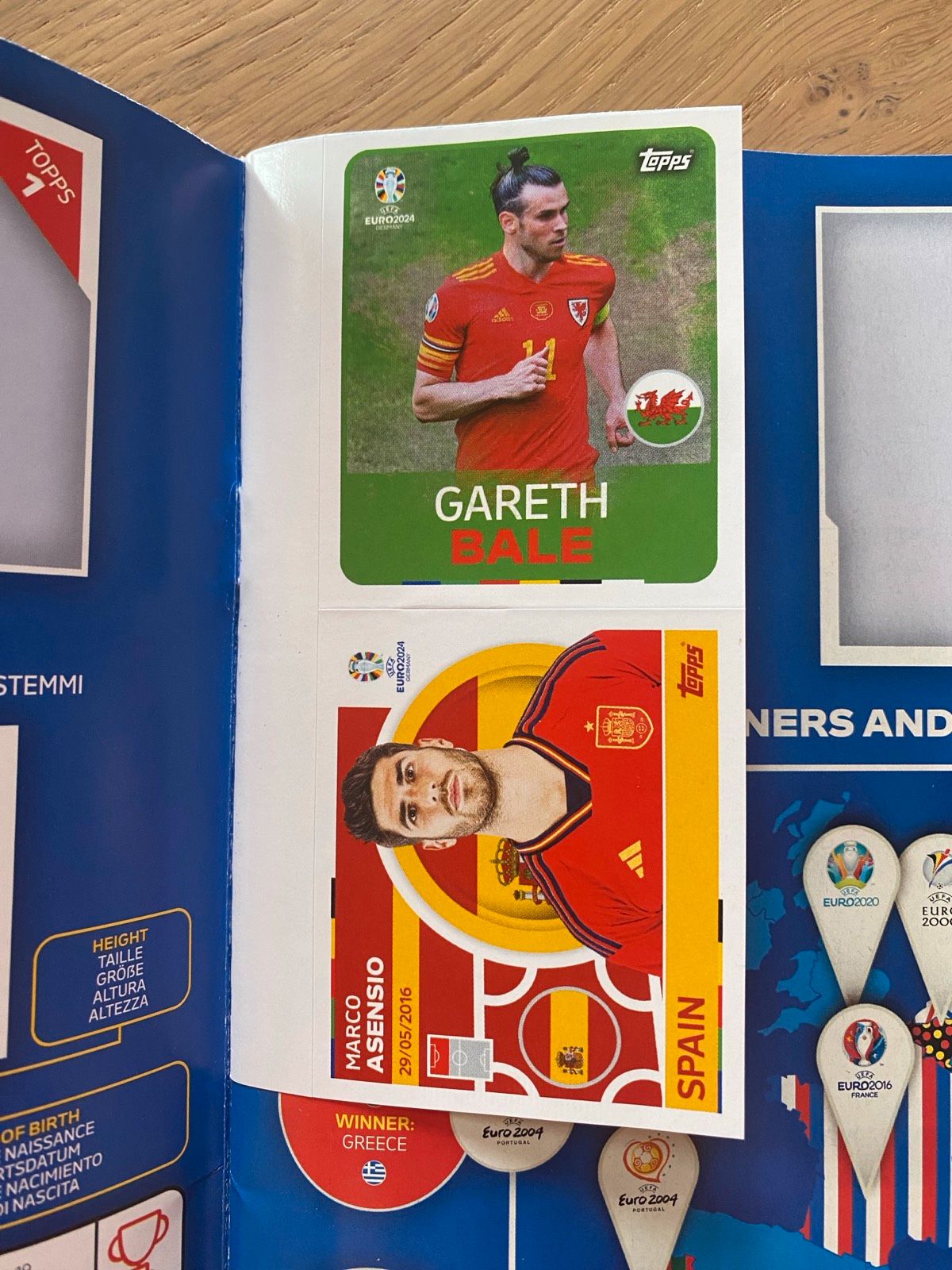 Topps UEFA Euro 2024 Germany Official Sticker Album + 6 Stickers
