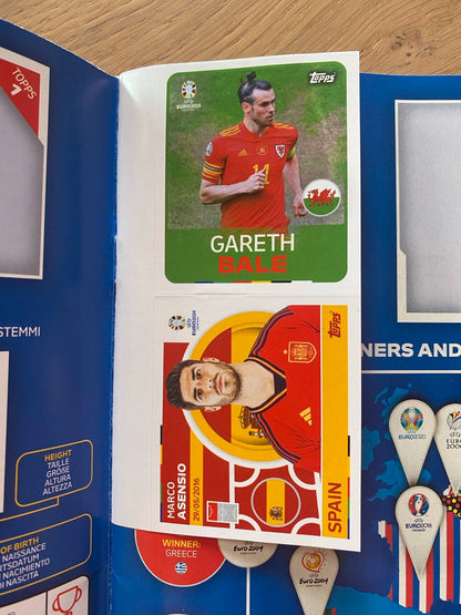 Topps UEFA Euro 2024 Germany Official Sticker Album + 6 Stickers