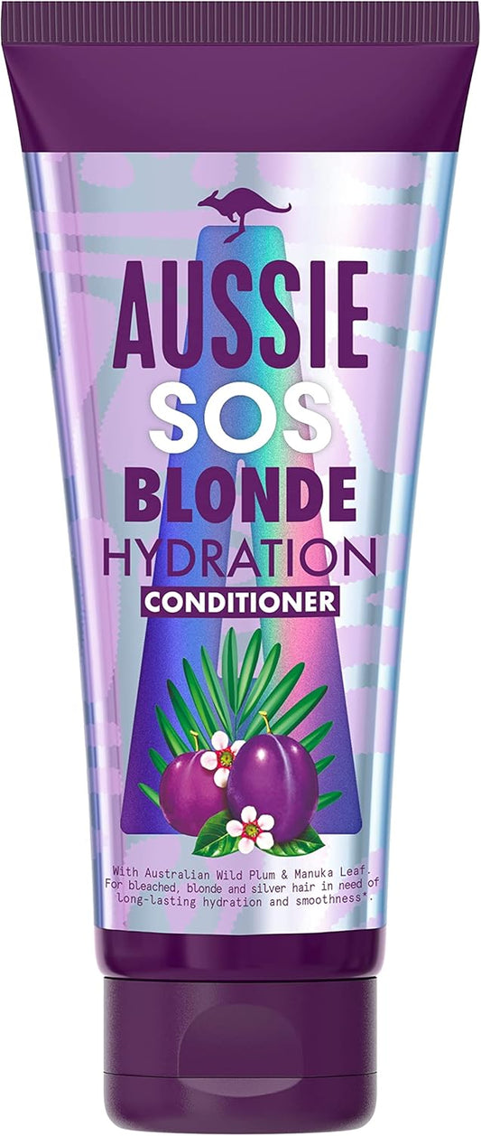 Aussie SOS Blonde and Silver Hair Hydration Vegan Hair Conditioner, 200ml