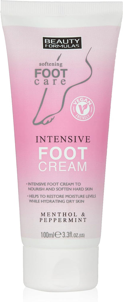 Beauty Formulas Softening Intensive Foot Cream Menthol & Peppermint 100ml