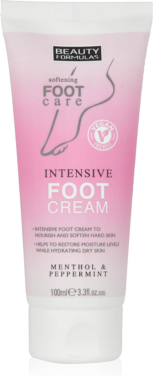 Beauty Formulas Softening Intensive Foot Cream Menthol & Peppermint 100ml