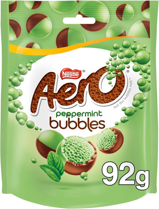 Aero Bubbles Peppermint Mint Chocolate Pouch 92 g