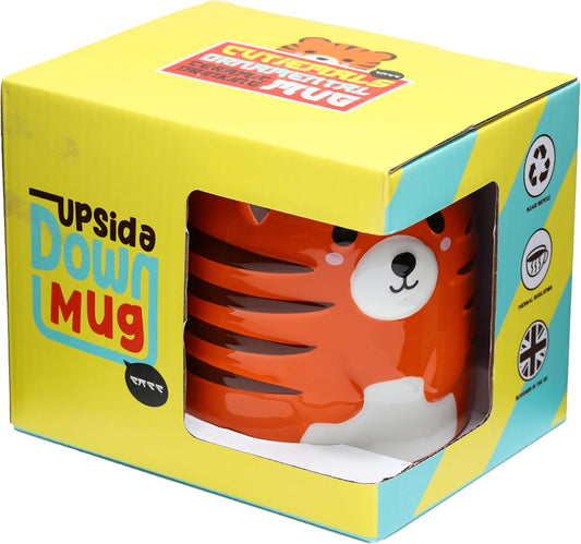 Tiger Upside Down Ceramic Shaped Mug