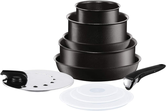 Tefal Ingenio 5 Performance L6549603 Black 10-Piece Set of Frying Pans and Saucepans, Suitable for All Heat Sources Including Induction