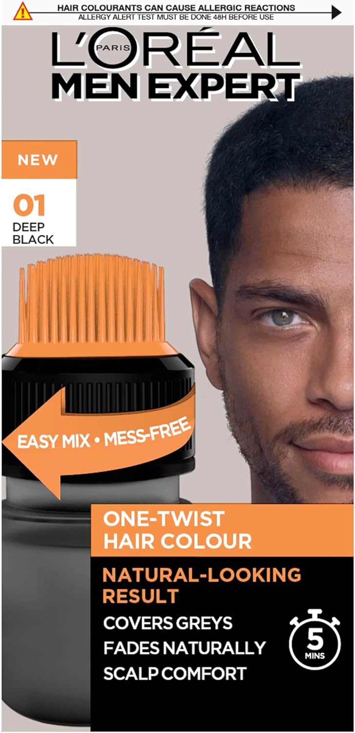 L'Oreal Paris Men Expert One Twist Hair Colour 01 Black Hair Dye