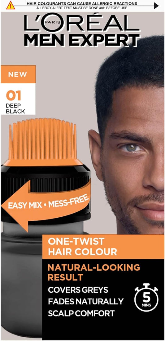 L'Oreal Paris Men Expert One Twist Hair Colour 01 Black Hair Dye