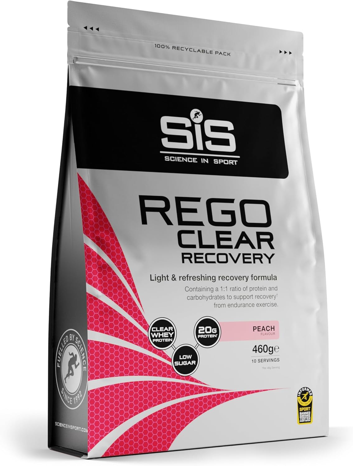 Science in Sport Rego Clear Recovery Peach Flavour 460g