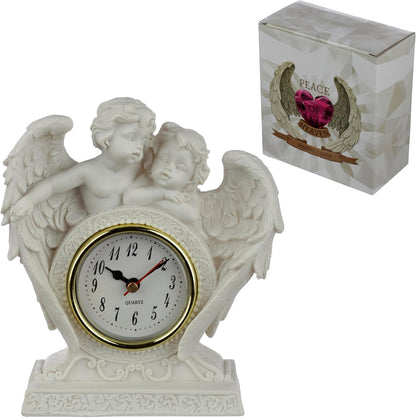 Peace of Heaven Endless Love Cherub Mantle Clock