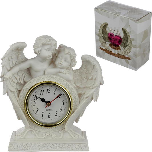 Peace of Heaven Endless Love Cherub Mantle Clock
