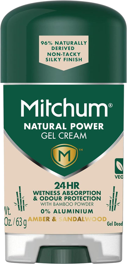 Mitchum Natural Power Gel Cream Amber And Sandalwood